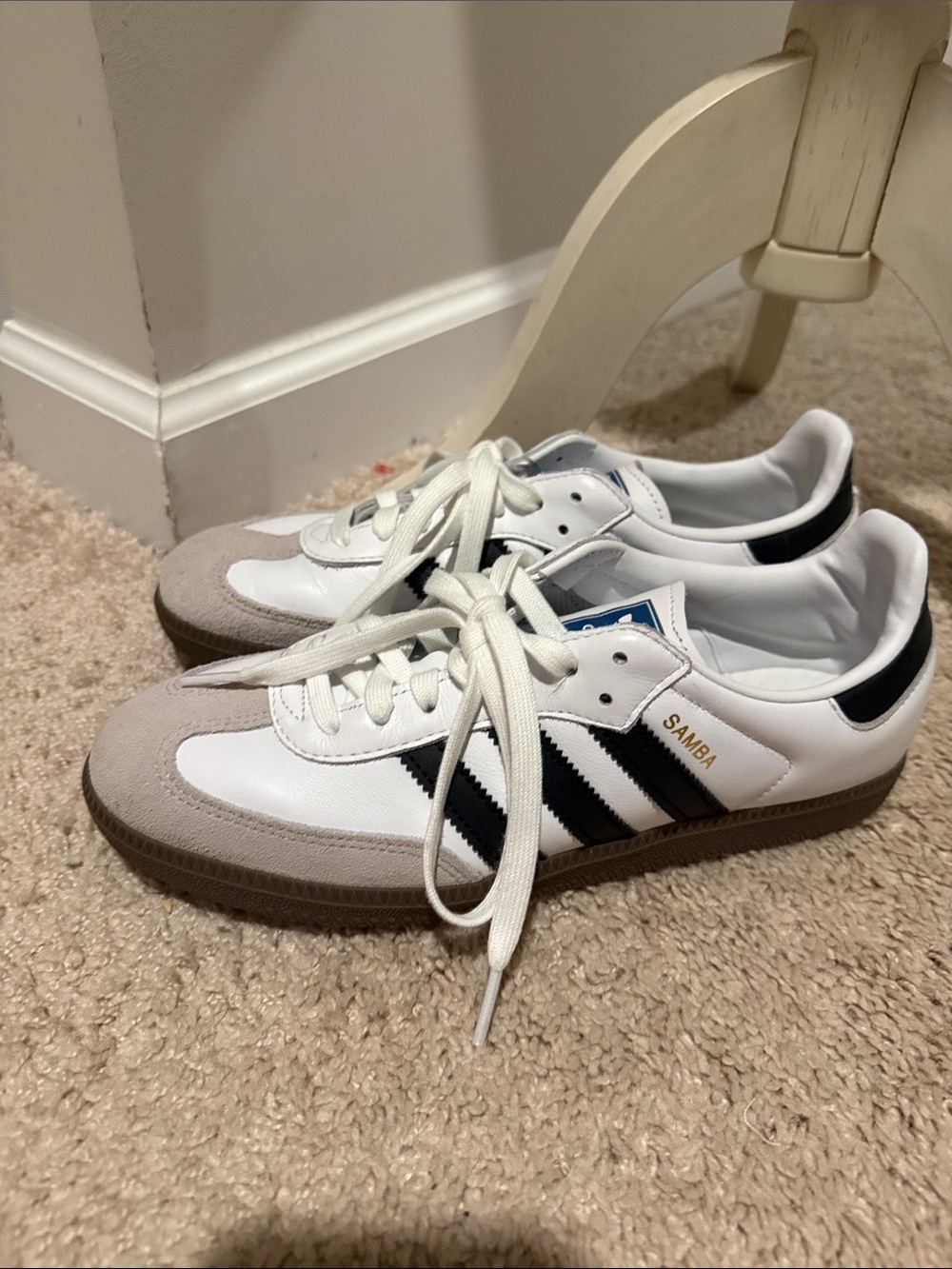 adidas Samba Sneakers in White, Black, and Gray
